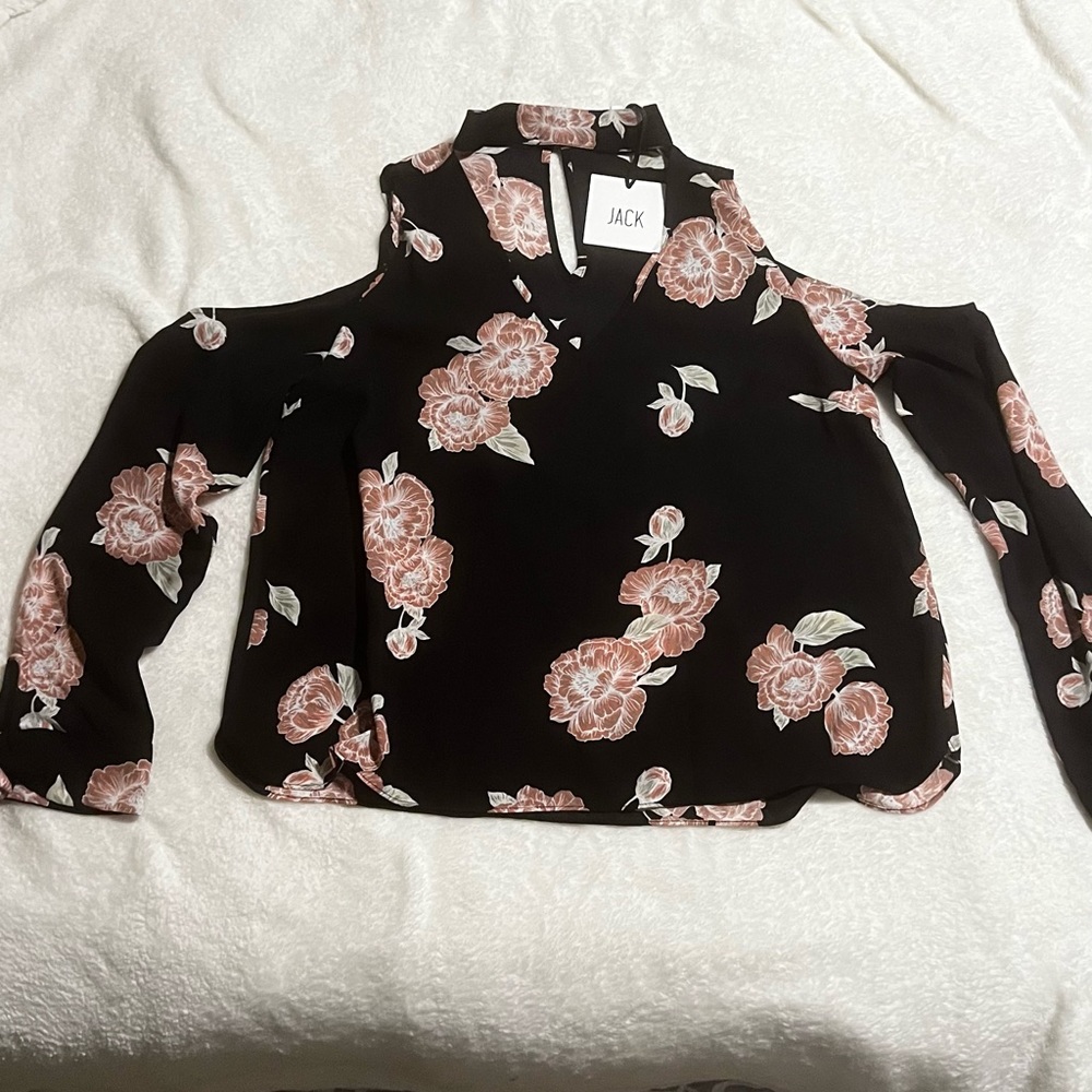 Jack by BB Dakota Floral Top - black size small